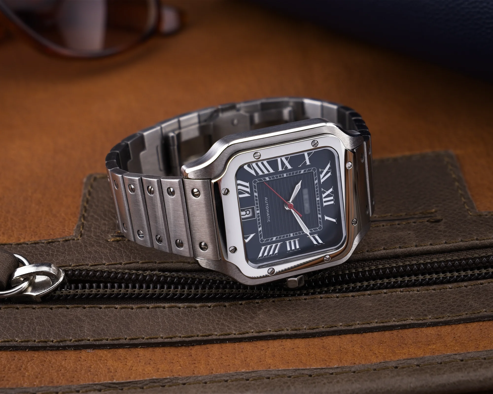 Square Aviator Silver Midnight Blue - obrazek 2