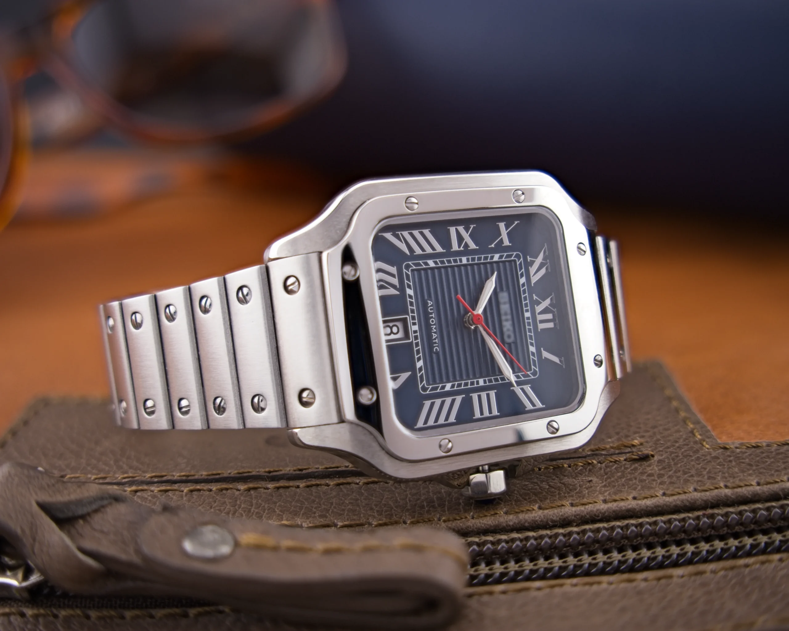 Square Aviator Silver Midnight Blue - obrazek 4