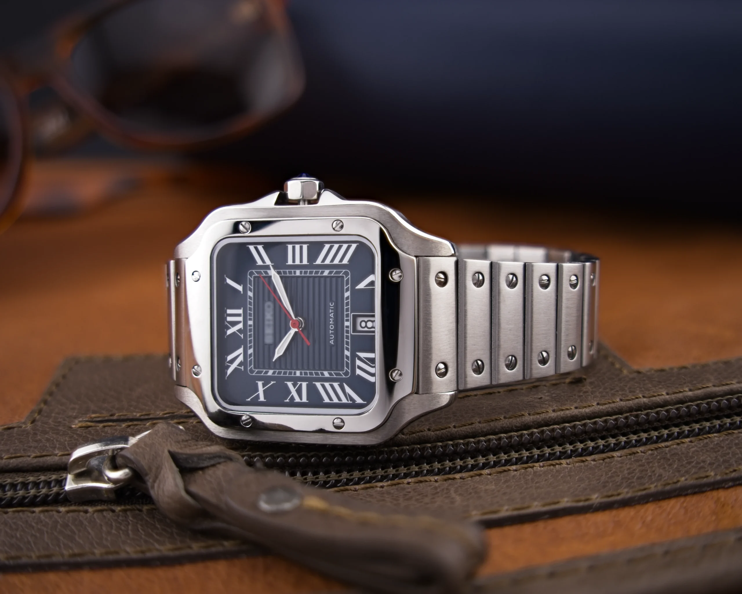 Square Aviator Silver Midnight Blue - obrazek 3