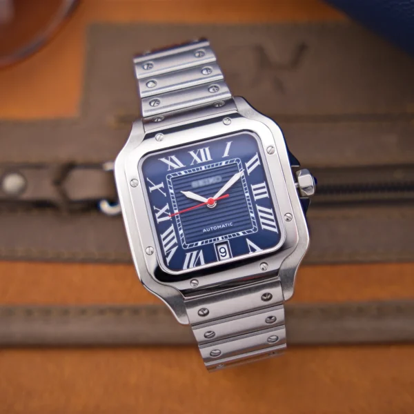 Square Aviator Silver Midnight Blue